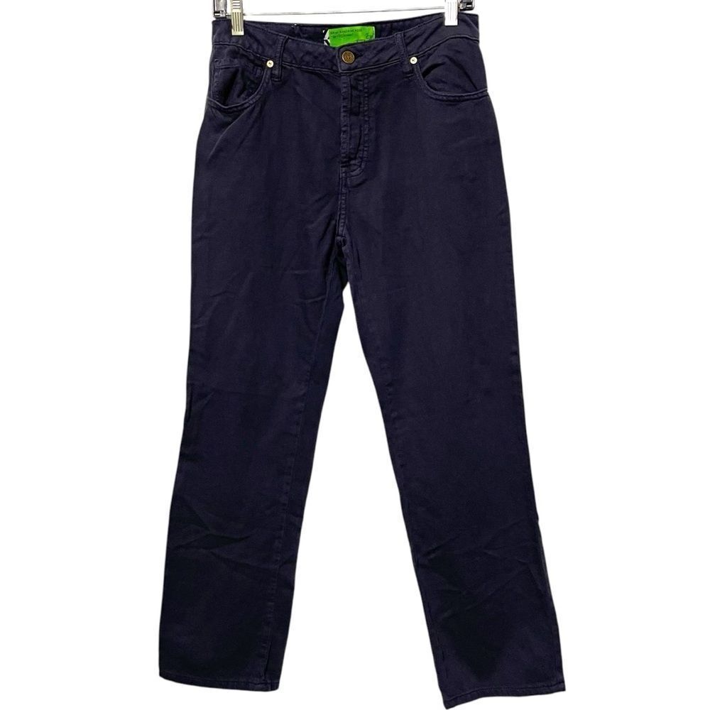 SR vs SANDRINE ROSE Blue Cotton Flax Chino Pants 29
